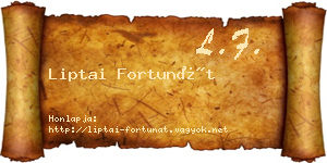 Liptai Fortunát névjegykártya